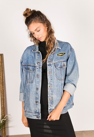 VINTAGE 80S EMBELLISHED LEE DENIM JACKET / R153