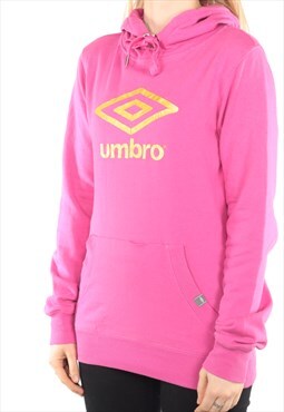 Umbro - Pink Printed Hoodie - Large