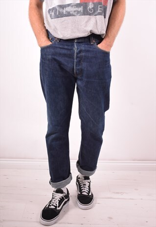 LEVI'S 501 MENS VINTAGE JEANS W34 L30 BLUE 90S