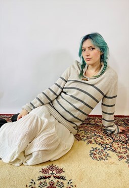 Vintage Cottagecore Boho Tog Grandad Jumper