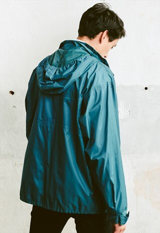 VINTAGE 90S HOODED WINDBREAKER JACKET