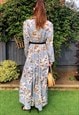 FLORAL PRINT MAXI DRESS OVERSIZE