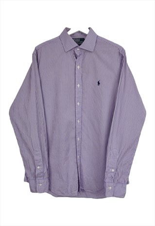 VINTAGE RALPH LAUREN STRIPPED SHIRT IN PURPLE M