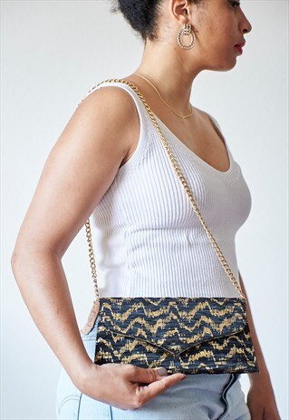 VINTAGE 80S PARTY POUCH CHAIN CROSSBODY BAG