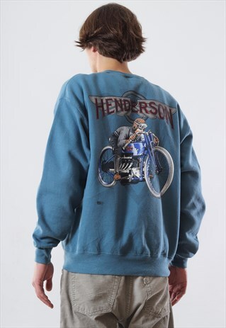 2001 VINTAGE MENS HENDERSON RACING GRAPHIC SWEATSHIRT