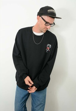 Vintage 00s FRC Snake Print Sweatshirt Black Size XXL 