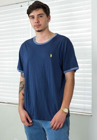 VINTAGE POLO RALPH LAUREN T-SHIRT LOGO 90S XL 6.1