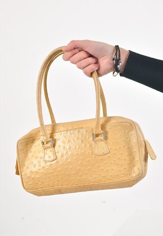 VINTAGE 90'S REAL LEATHER HANDBAG